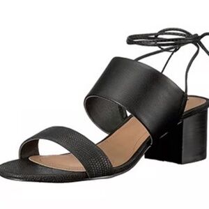 Tahari Black Doe Lace, Up Sandals